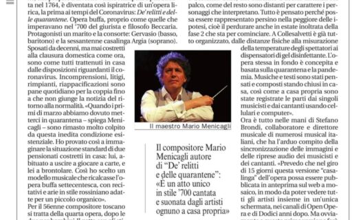 De’ relitti e delle quarantene del Maestro Mario Menicagli